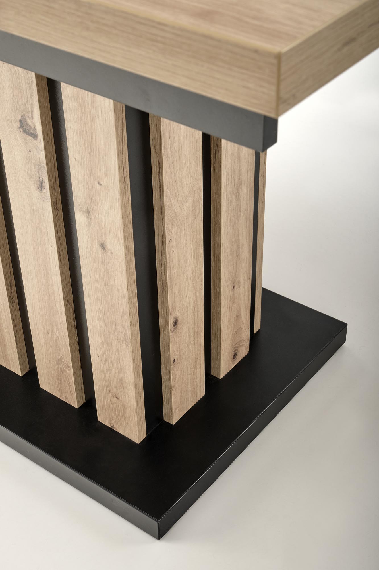 Mesa extensível LAMELLO - carvalho artisan / preto, 130-180cm - Image 19