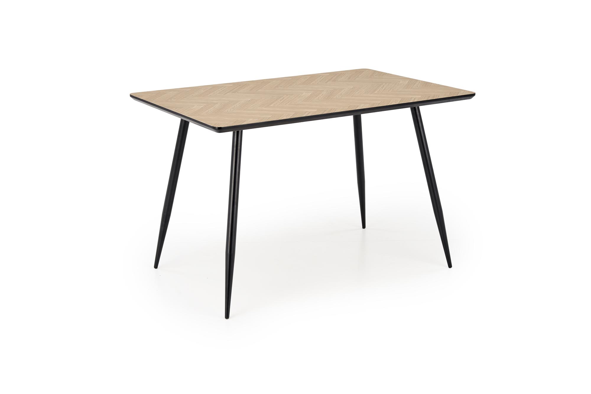 Mesa de jantar BERTO - carvalho natural/preto, 120cm - Image 4