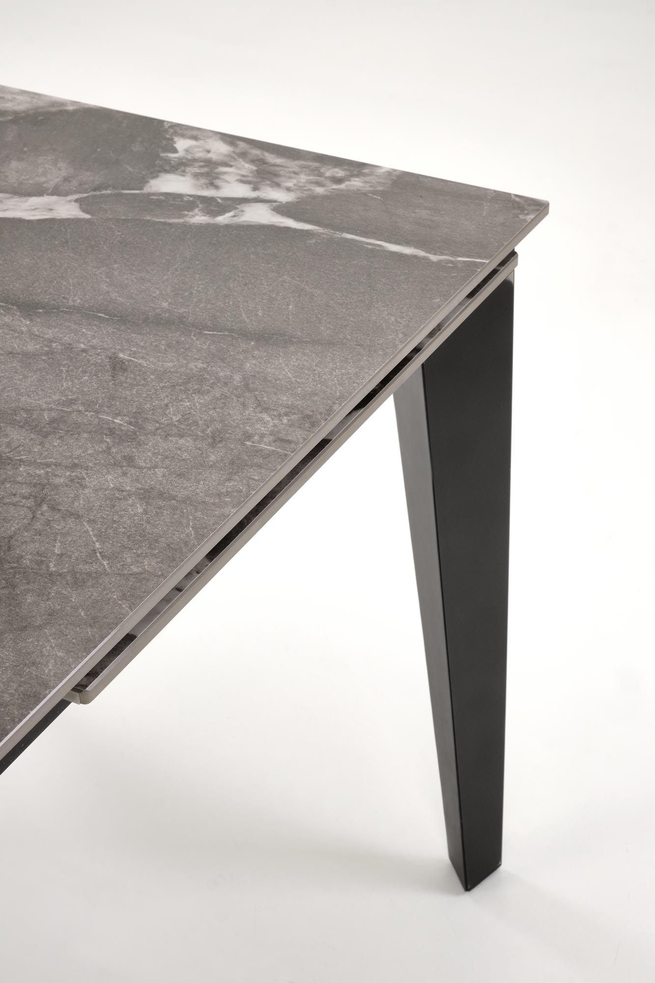Mesa extensível FELIX- cinza mármore / preto, 141-201cm - Image 3