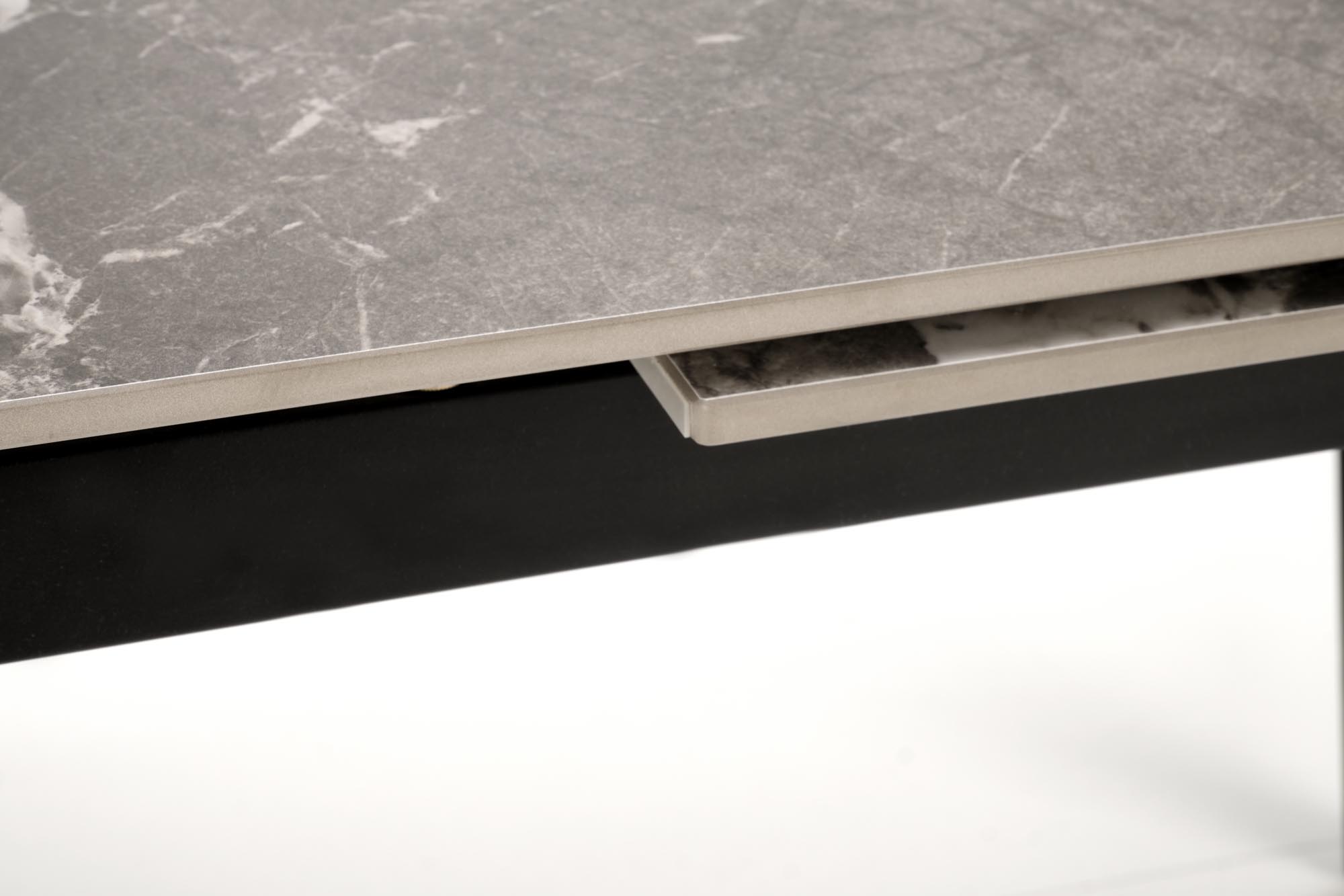 Mesa extensível FELIX- cinza mármore / preto, 141-201cm - Image 5