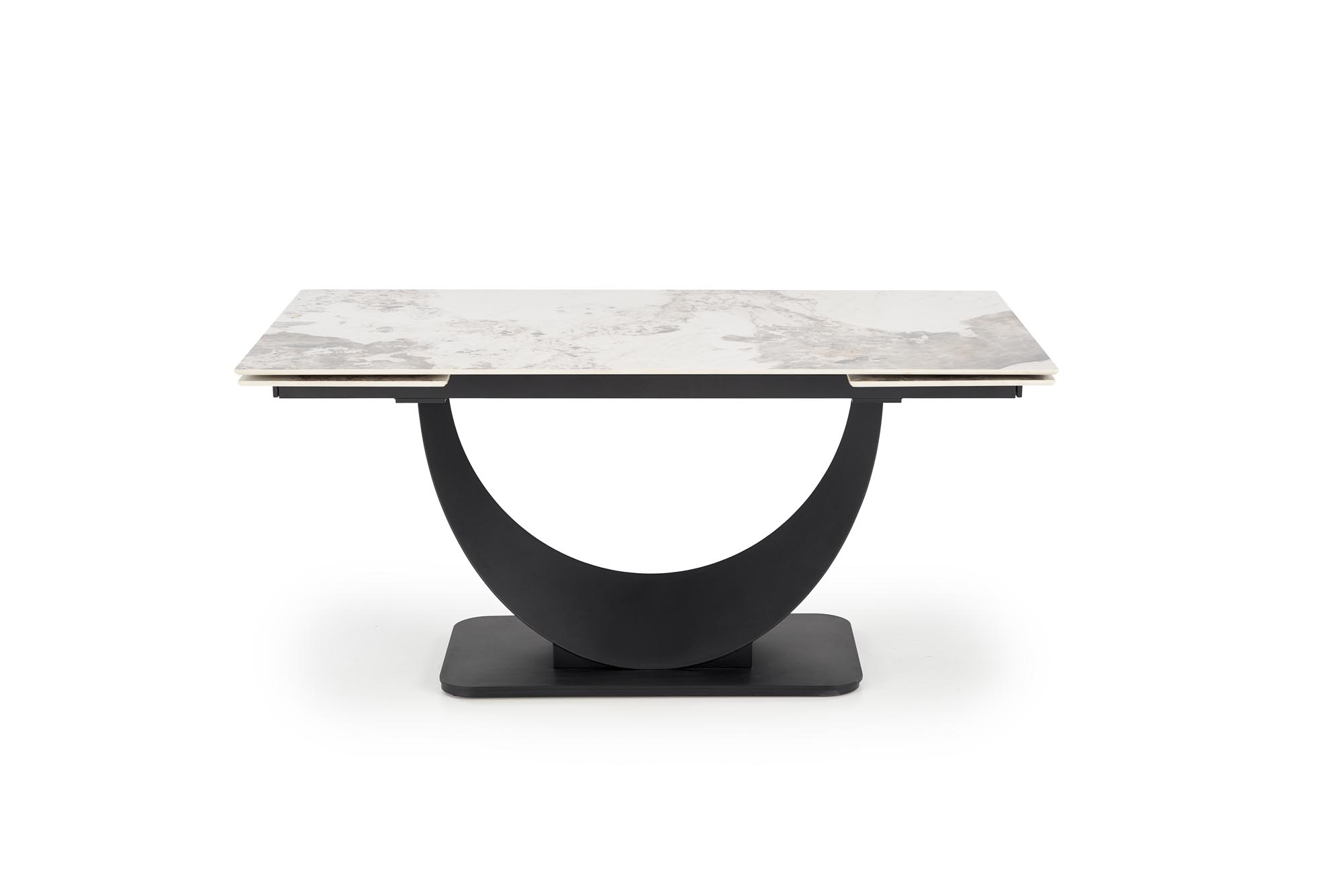 Mesa extensível FERNANDO - branco mármore / preto, 160-240cm - Image 10