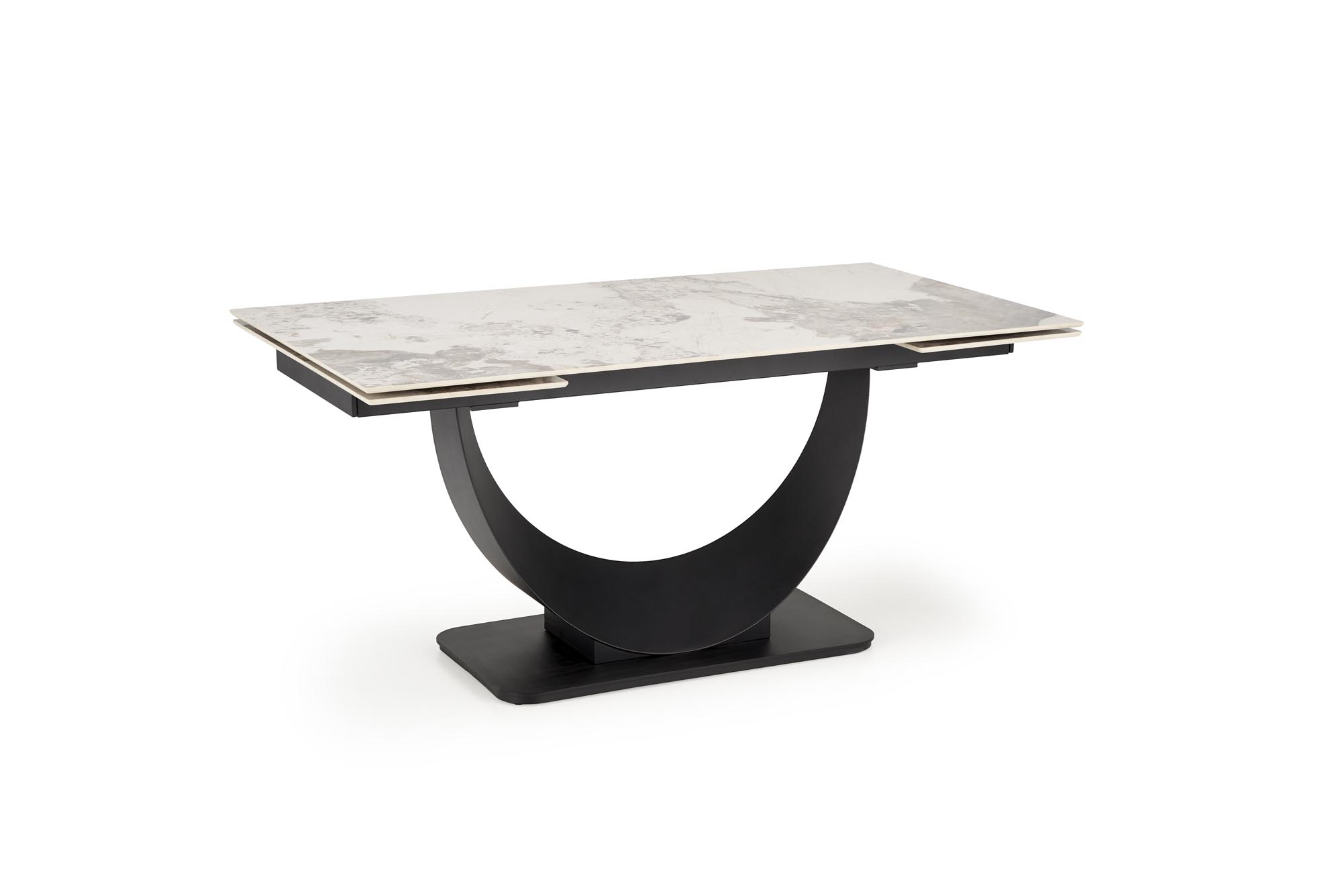 Mesa extensível FERNANDO - branco mármore / preto, 160-240cm - Image 11