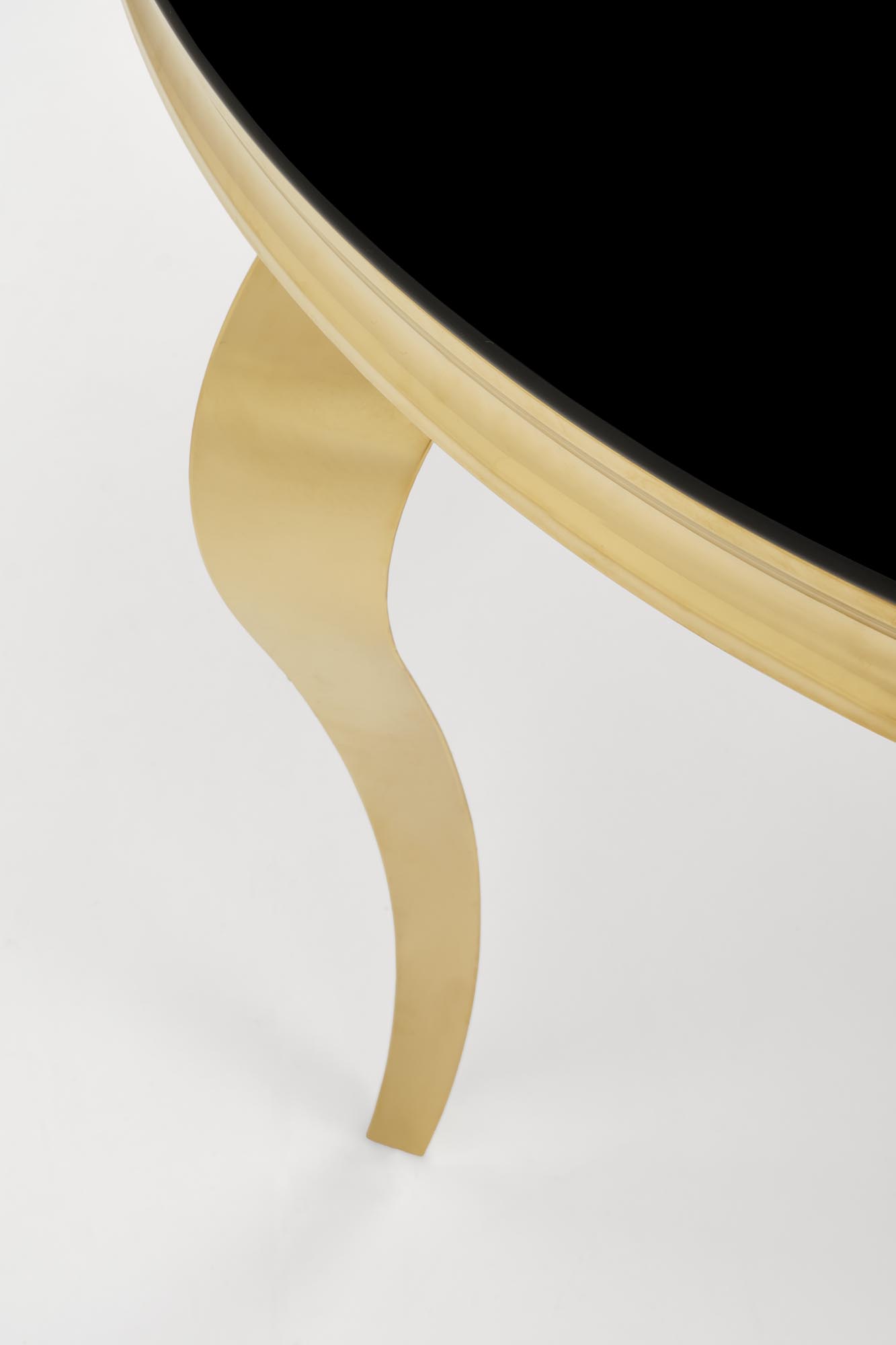 Mesa de jantar REGINALD 2 - preto transparente / dourado, 120cm - Image 12