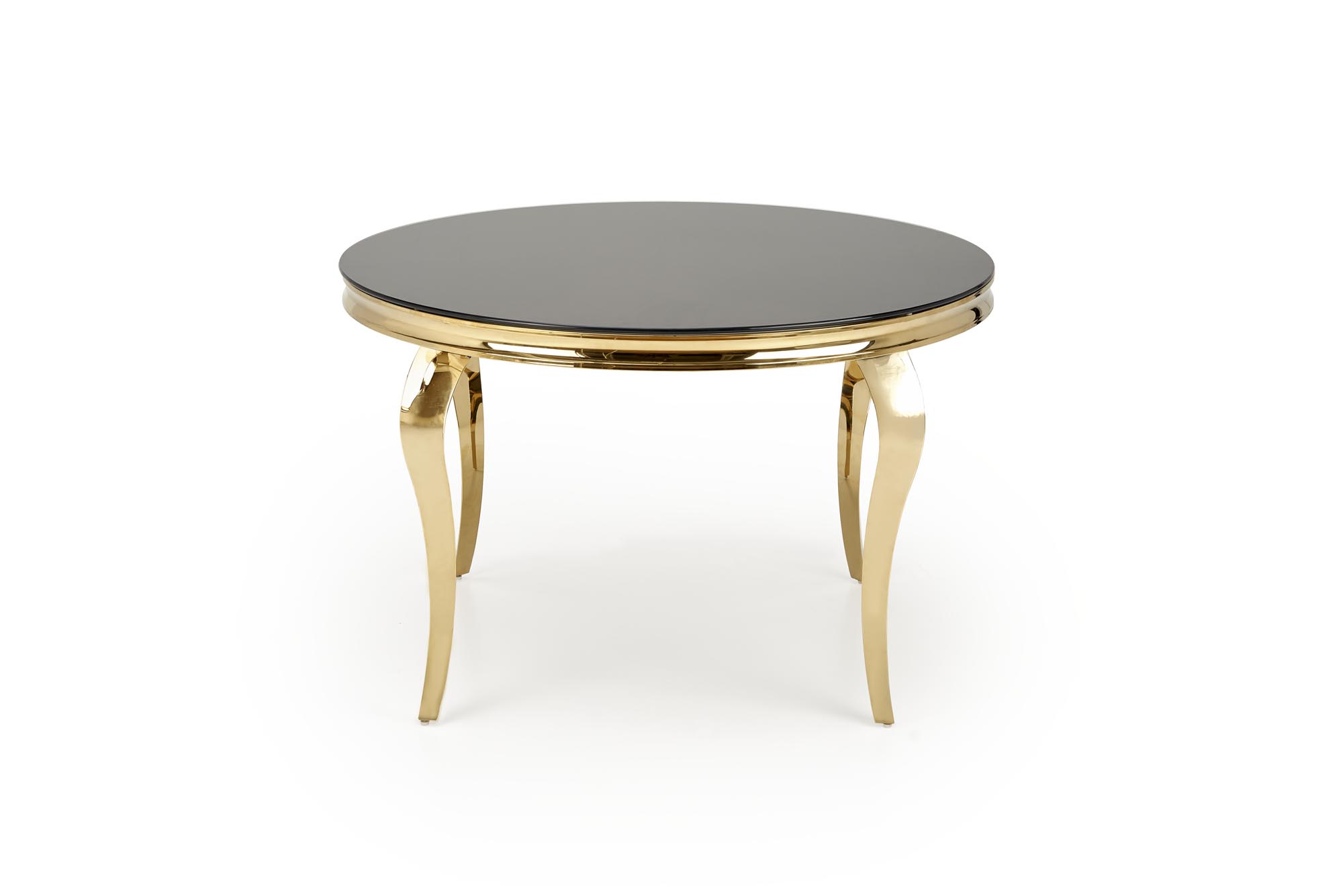 Mesa de jantar REGINALD 2 - preto transparente / dourado, 120cm - Image 13