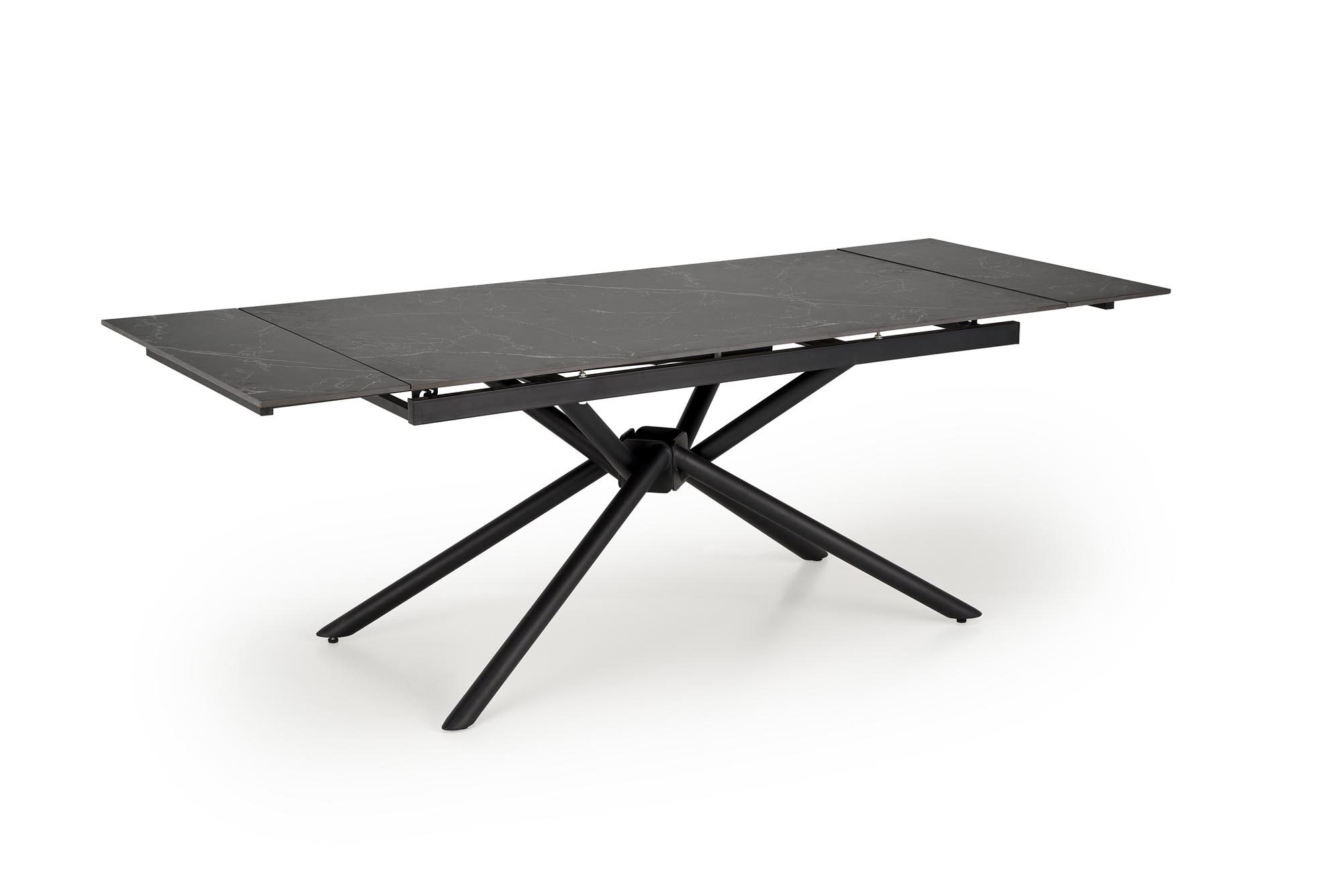 Mesa extensível VITORINO -preto mármore / preto, 160-220cm - Image 6