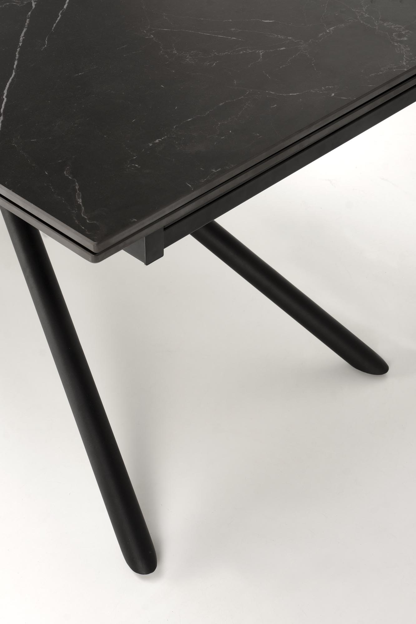Mesa extensível VITORINO -preto mármore / preto, 160-220cm - Image 19