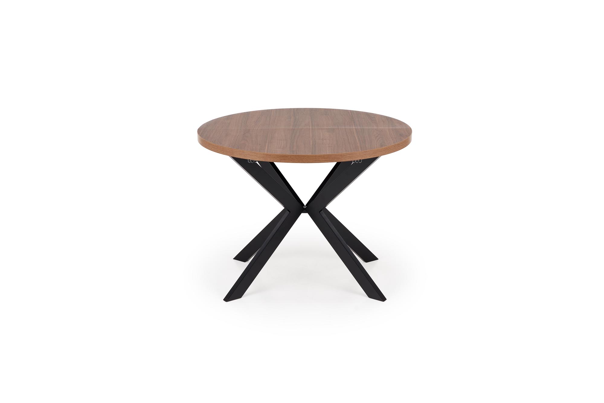 Mesa redonda extensível PERONI - nogueira / preto, 100-250cm - Image 11