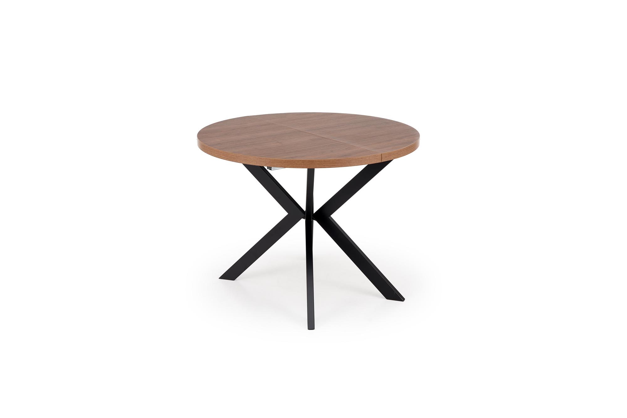Mesa redonda extensível PERONI - nogueira / preto, 100-250cm - Image 14