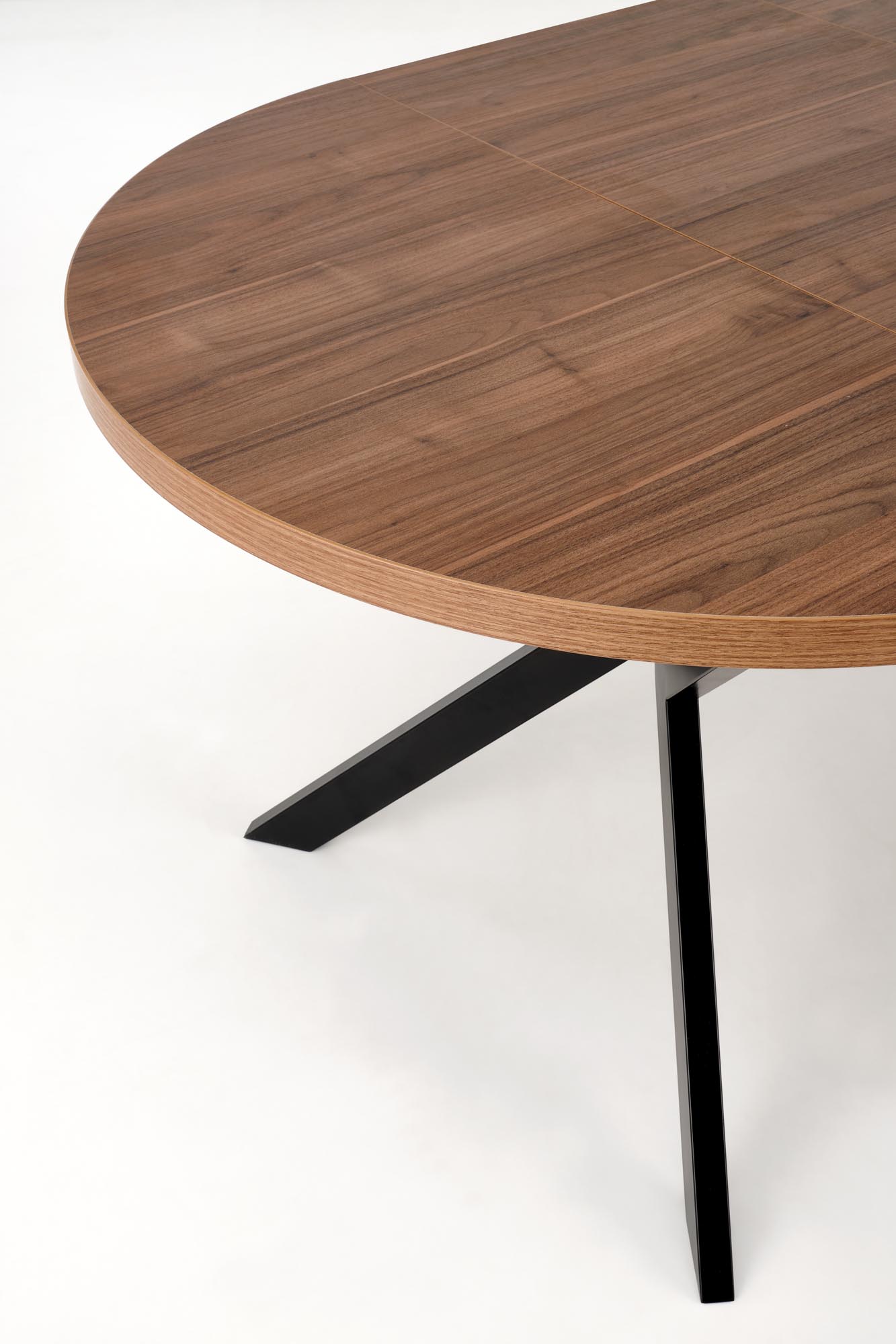 Mesa redonda extensível PERONI - nogueira / preto, 100-250cm - Image 22