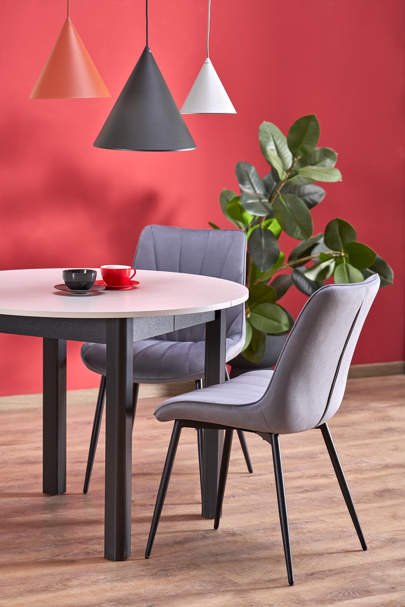 Mesa extensível RINGO- caxemira / preto, 102-142cm - Image 16