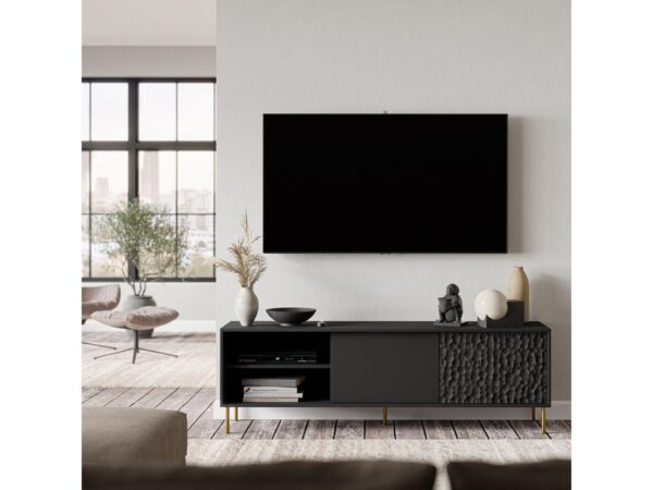Móvel TV BULLET RTV-1 - preto / dourado