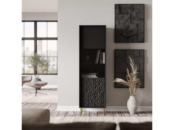 Vitrine BULLET W-1 - preto / dourado