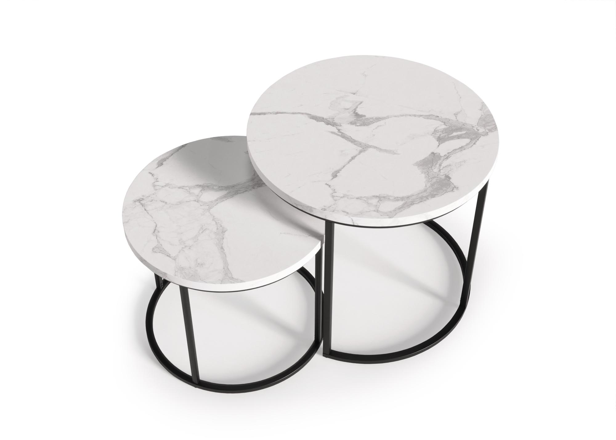 Mesa de Centro OREO - branco mármore / preto - Image 4