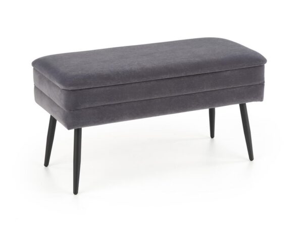 Banqueta VELVA - cinza/preto