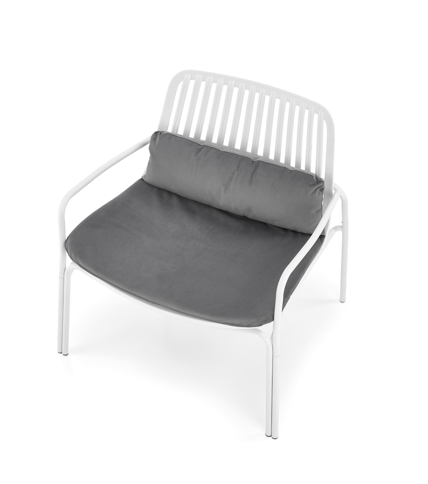 Poltrona MELBY , branco / cinza - Image 2