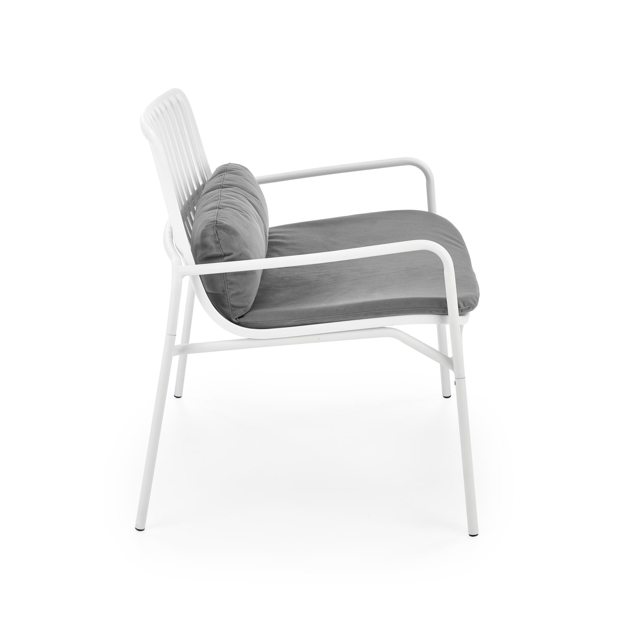 Poltrona MELBY , branco / cinza - Image 5