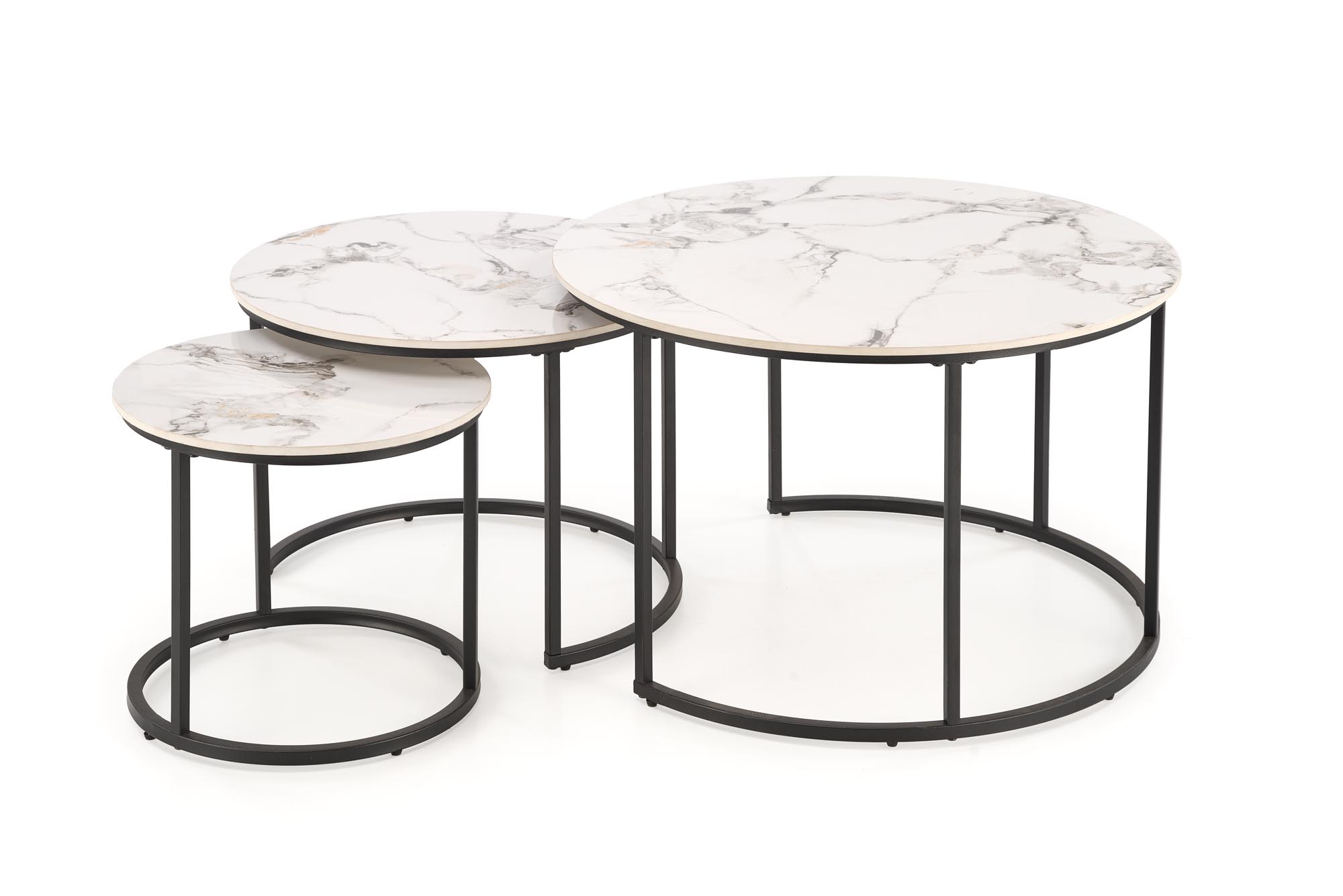 Mesa de Centro GILDA - branco mármore / preto - Image 13
