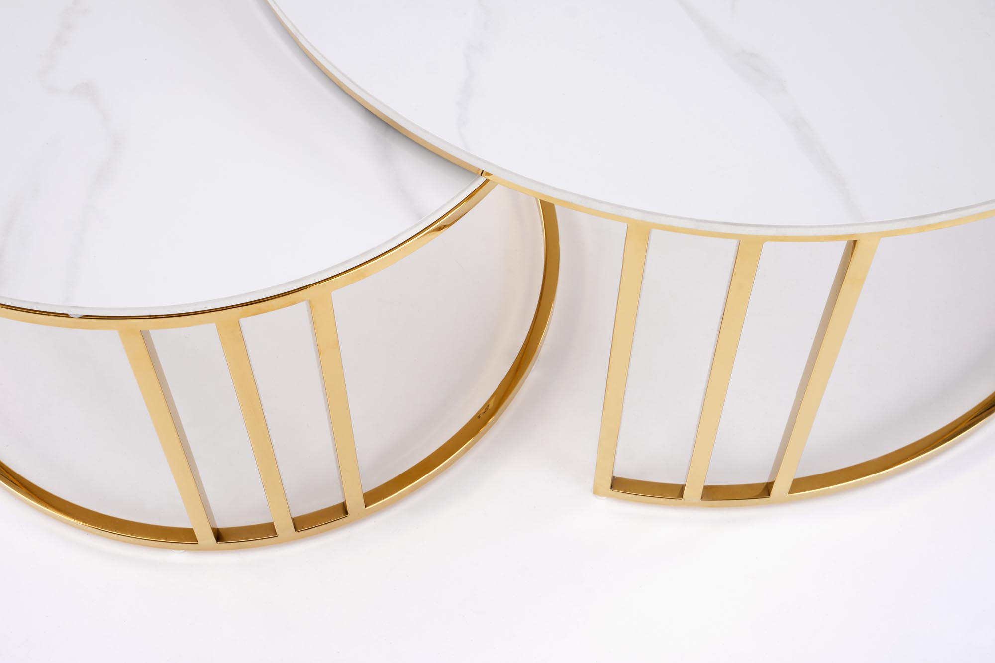 Mesa de Centro MERCURY 3 - branco mármore / dourado - Image 6