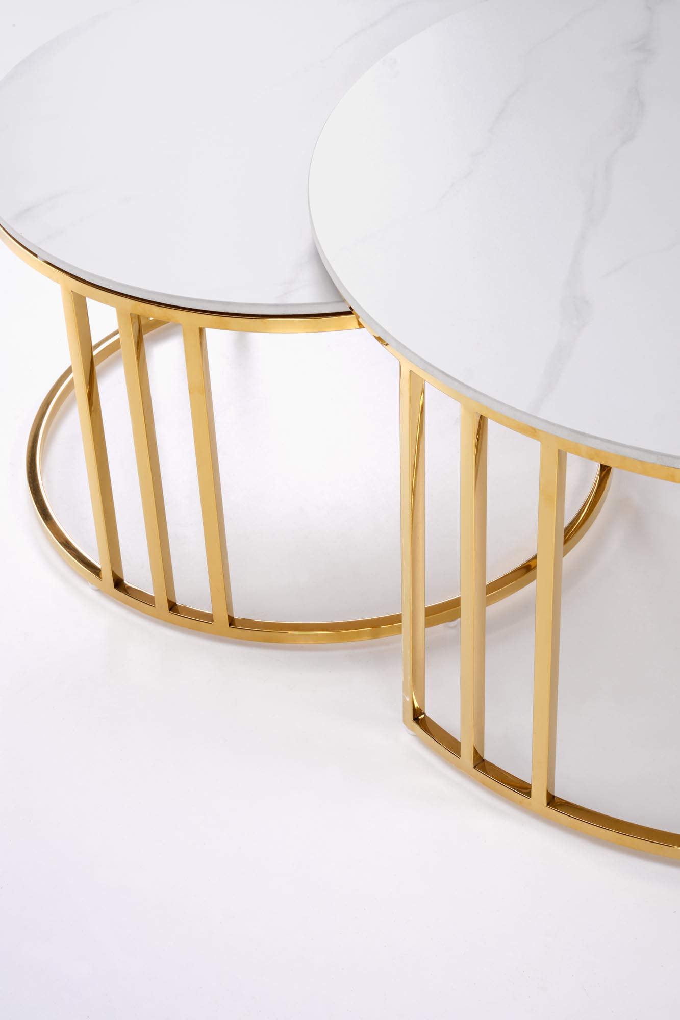 Mesa de Centro MERCURY 3 - branco mármore / dourado - Image 8