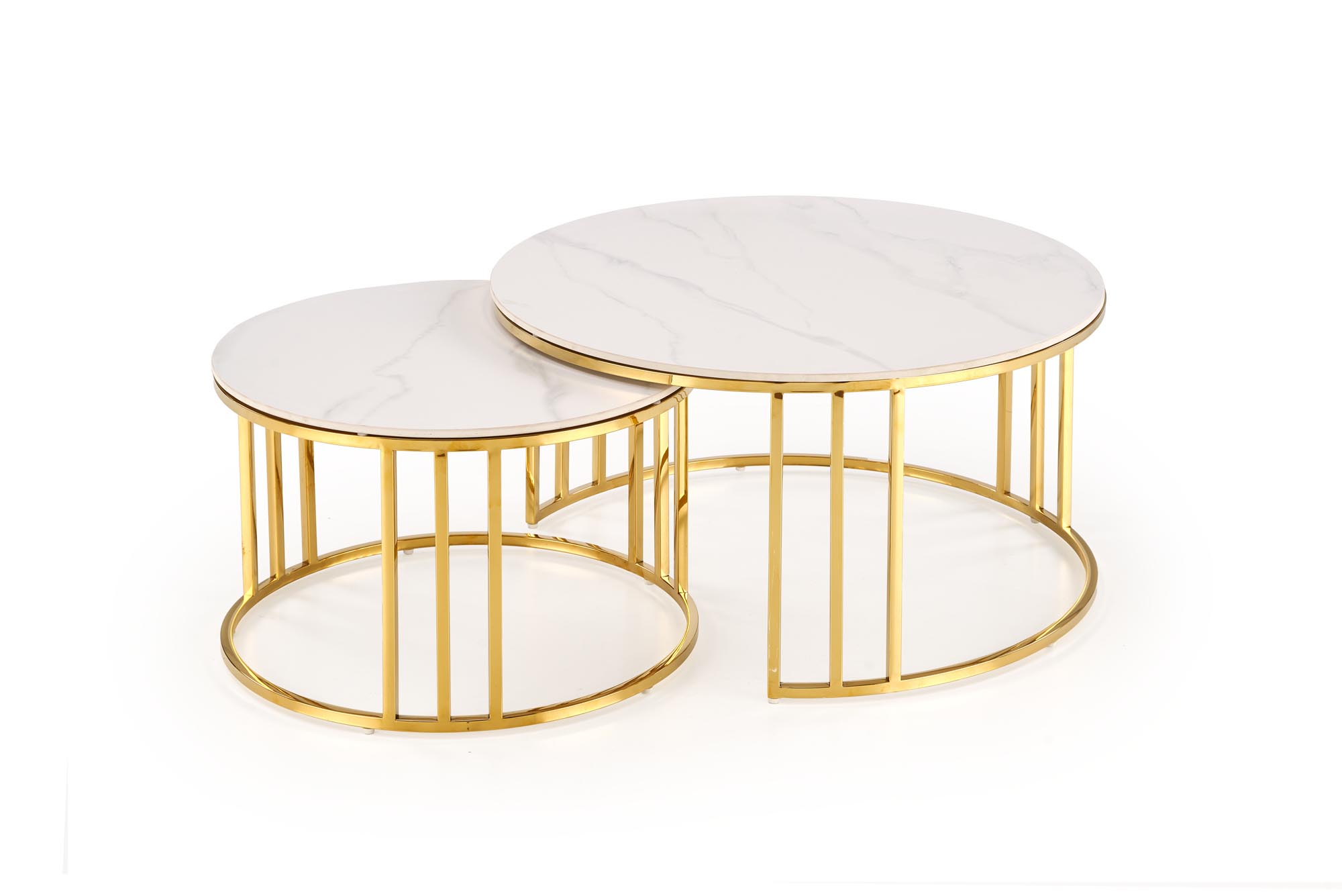 Mesa de Centro MERCURY 3 - branco mármore / dourado - Image 10
