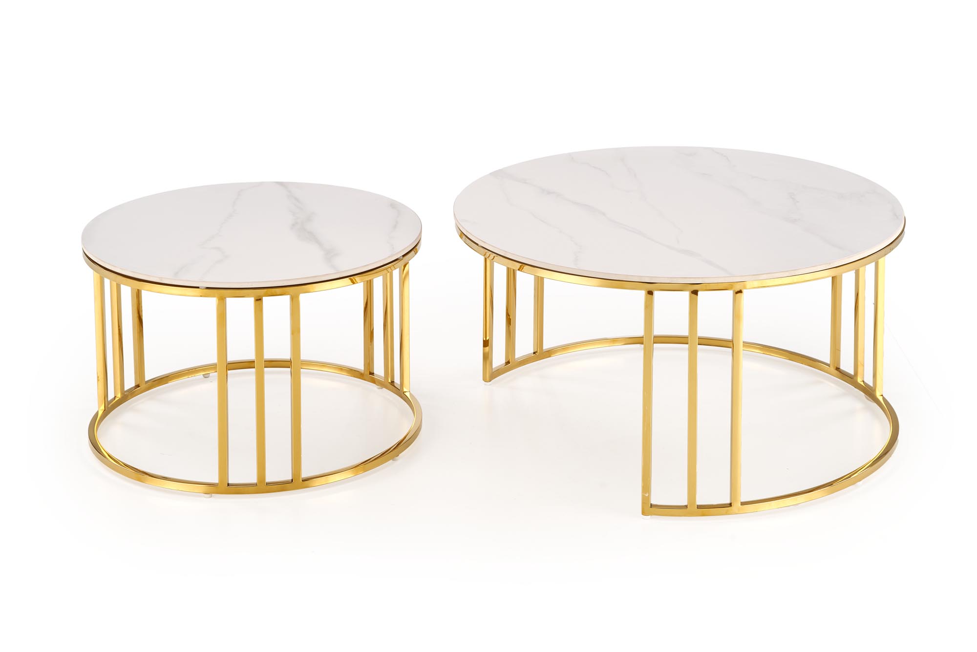 Mesa de Centro MERCURY 3 - branco mármore / dourado - Image 11