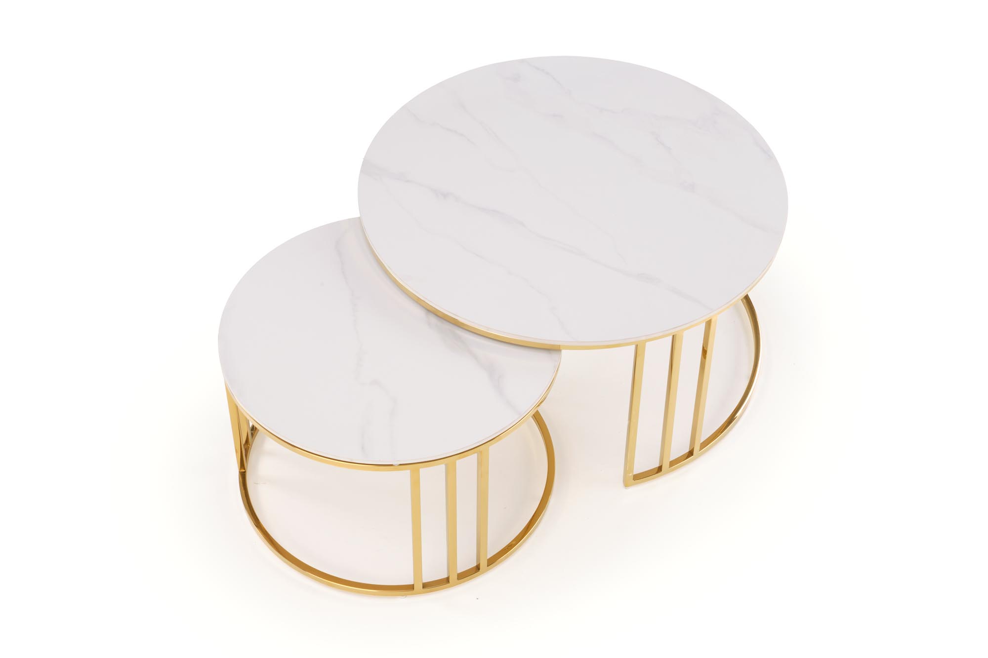 Mesa de Centro MERCURY 3 - branco mármore / dourado - Image 12