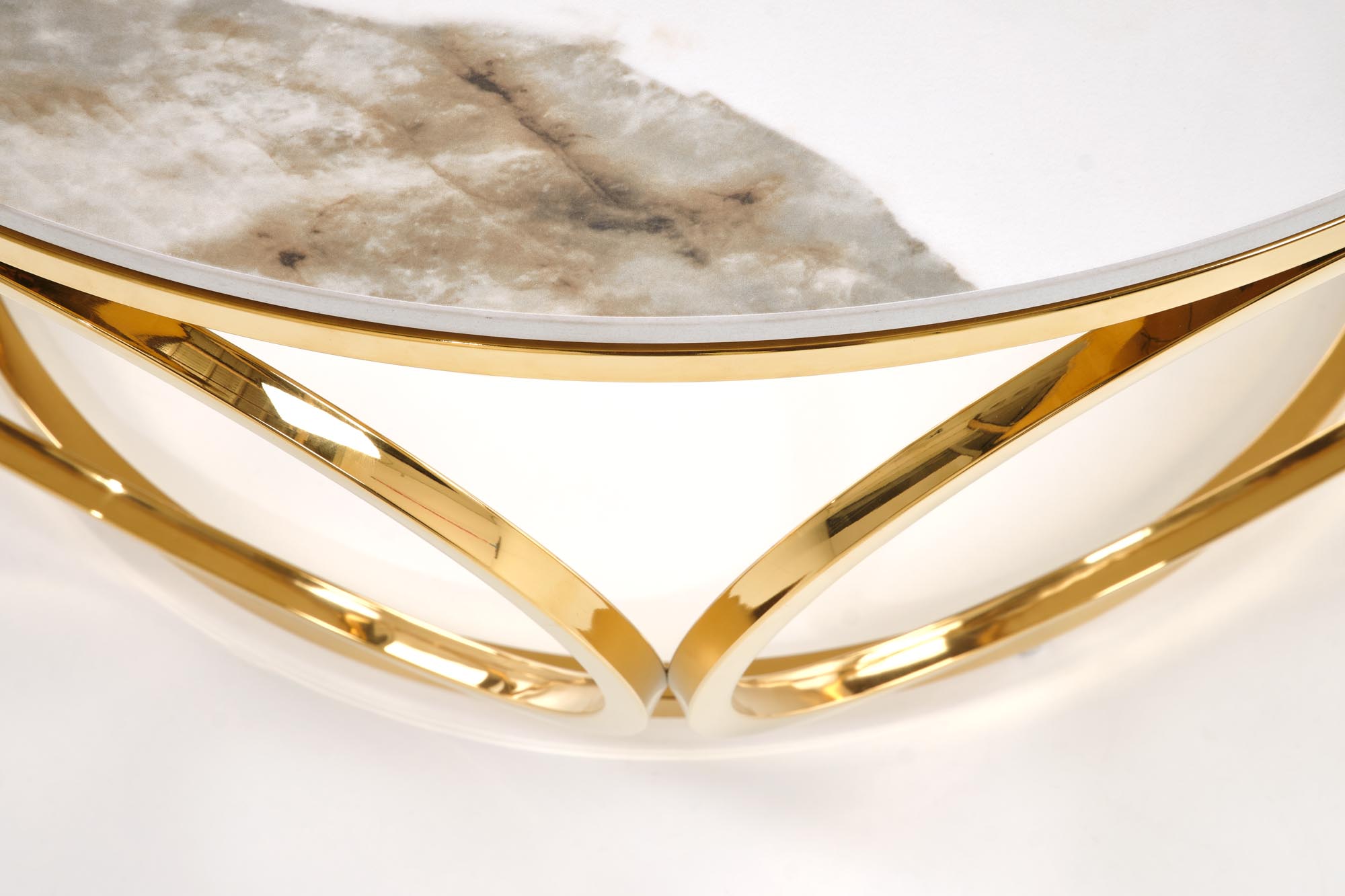 Mesa de Centro VENUS 2 - branco mármore / dourado - Image 6