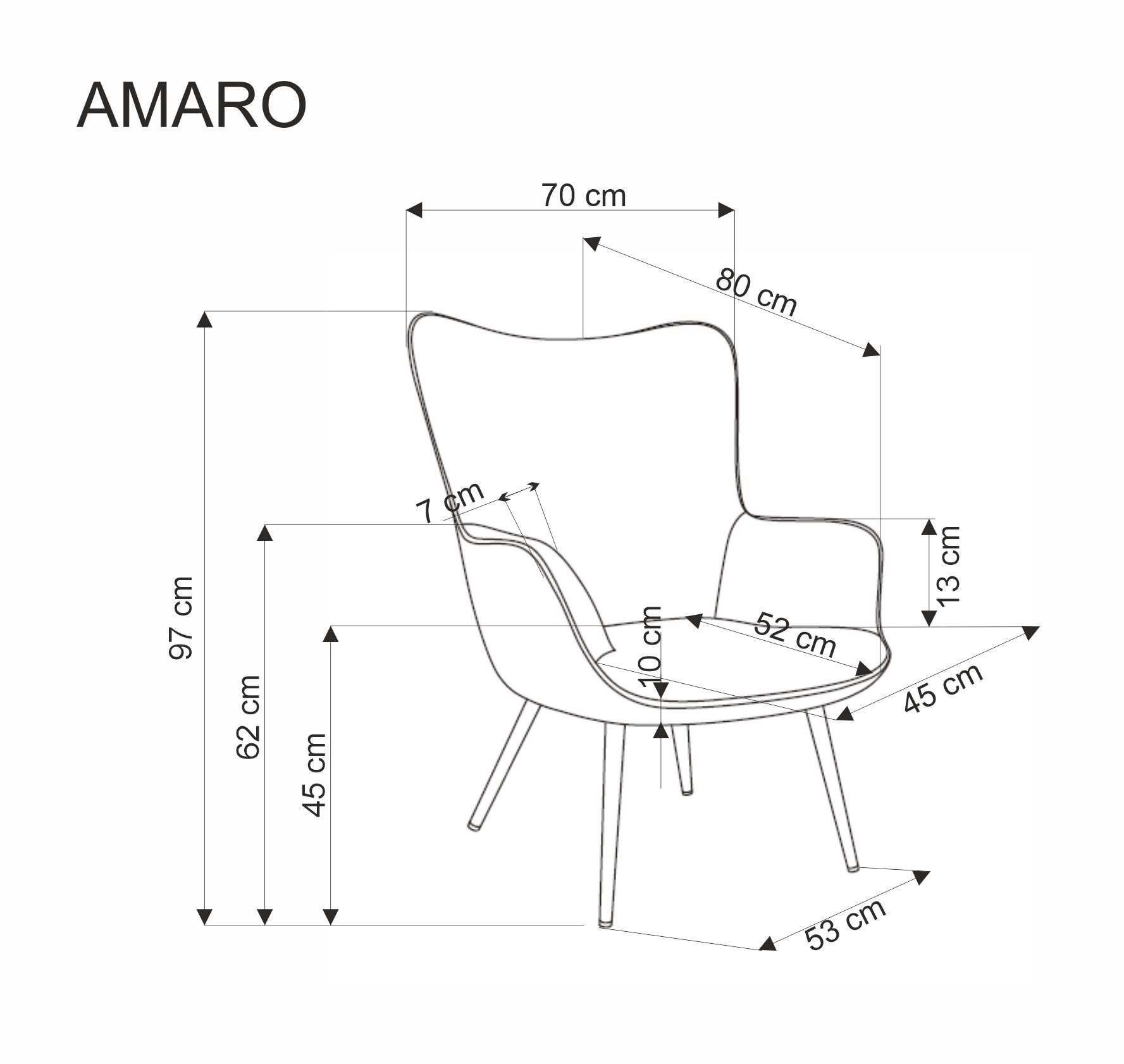 Poltrona AMARO - mostarda - Image 4