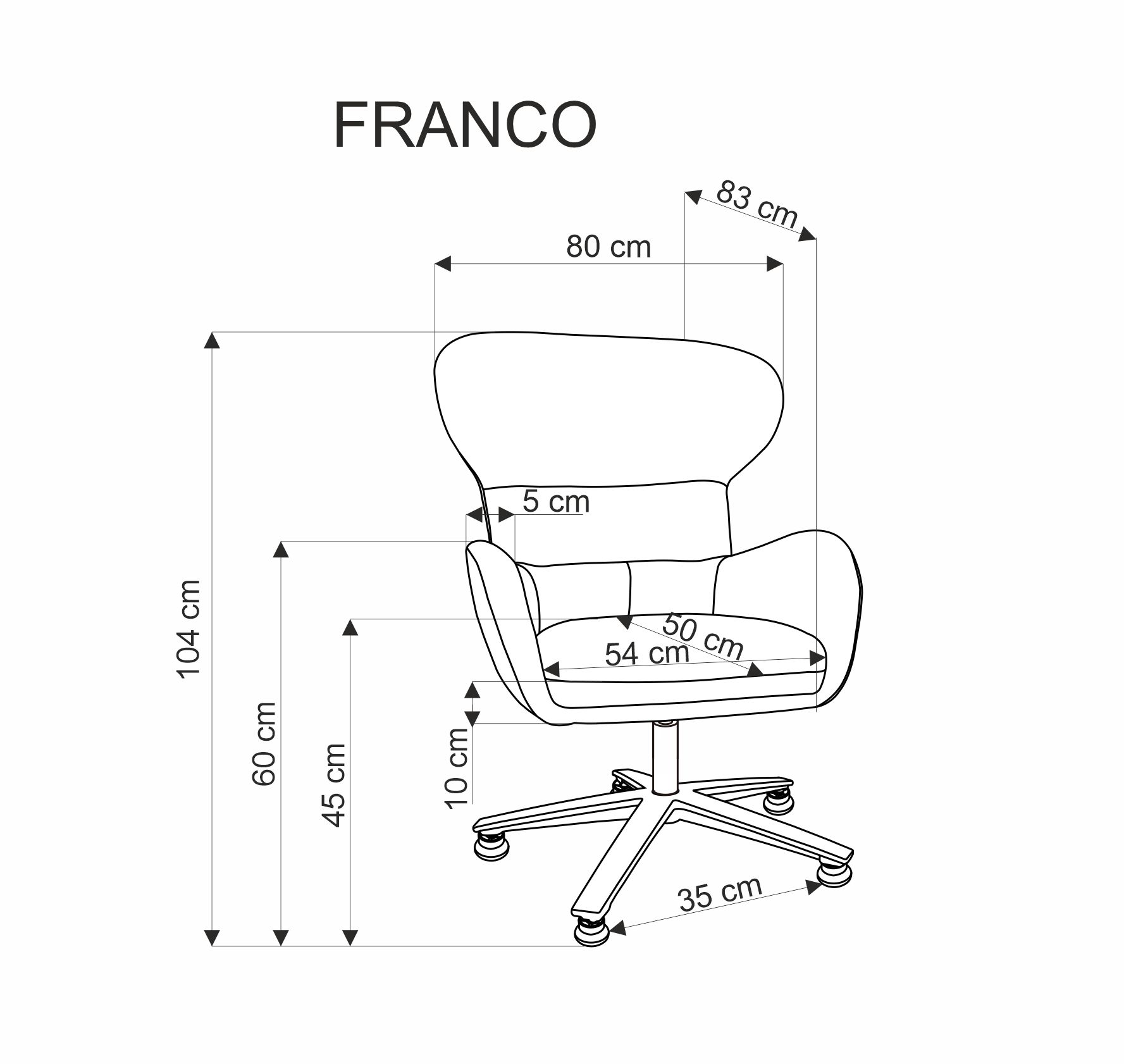 Poltrona FRANCO  - bege - Image 5