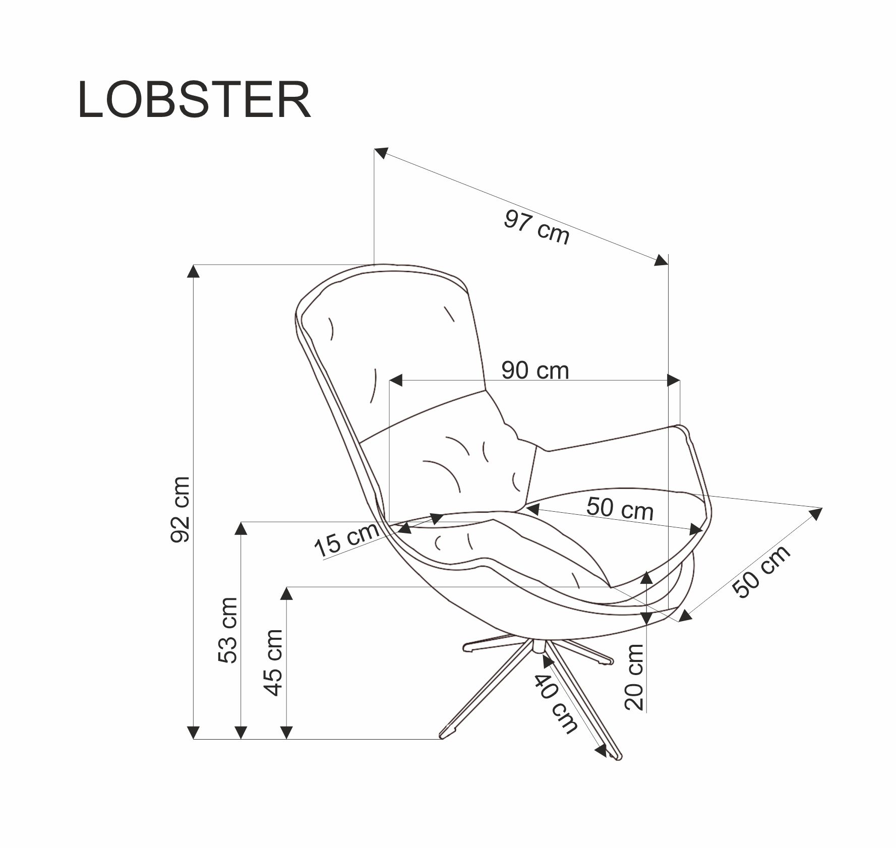 Poltrona LOBSTER - bege - Image 4