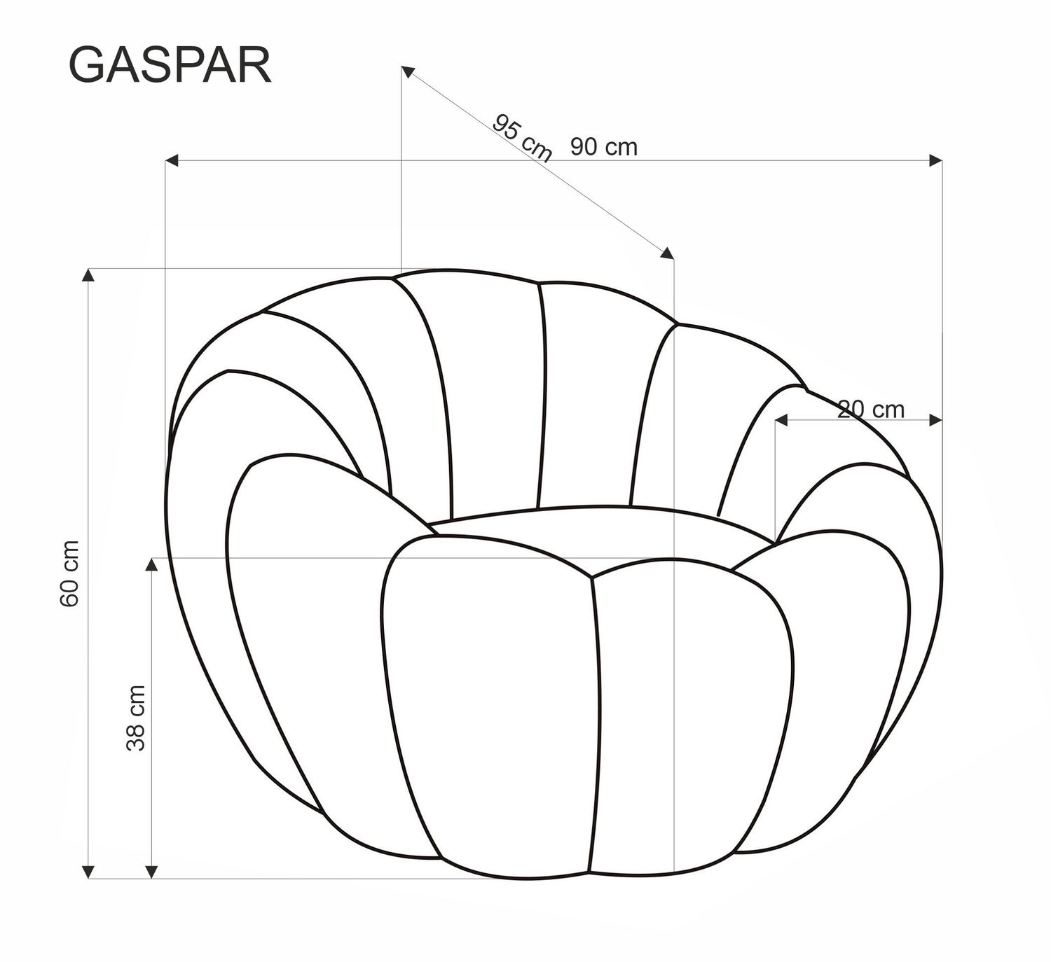 Poltrona GASPAR 2 - mostarda - Image 4