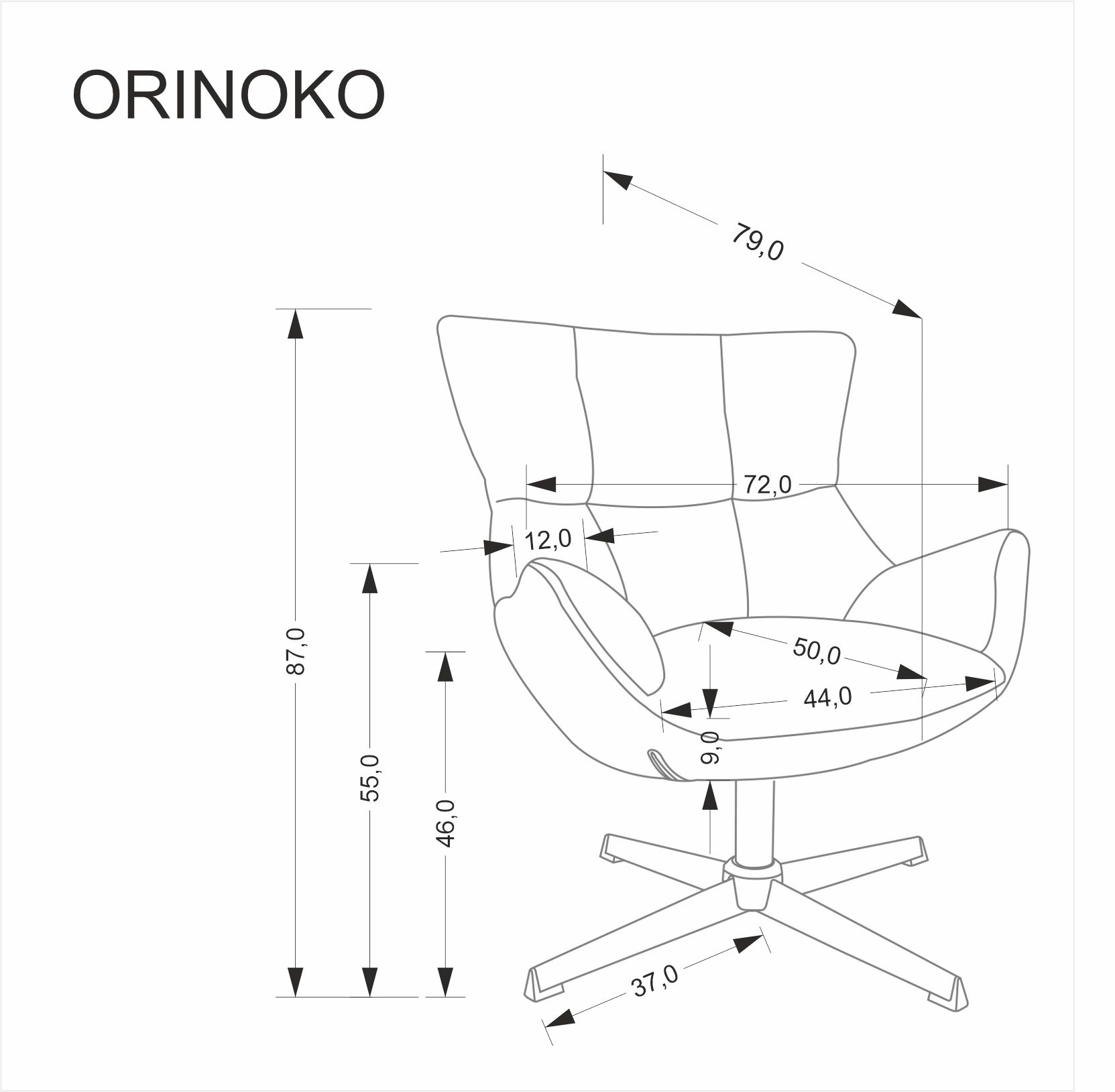 Poltrona ORINOKO - cinza - Image 4