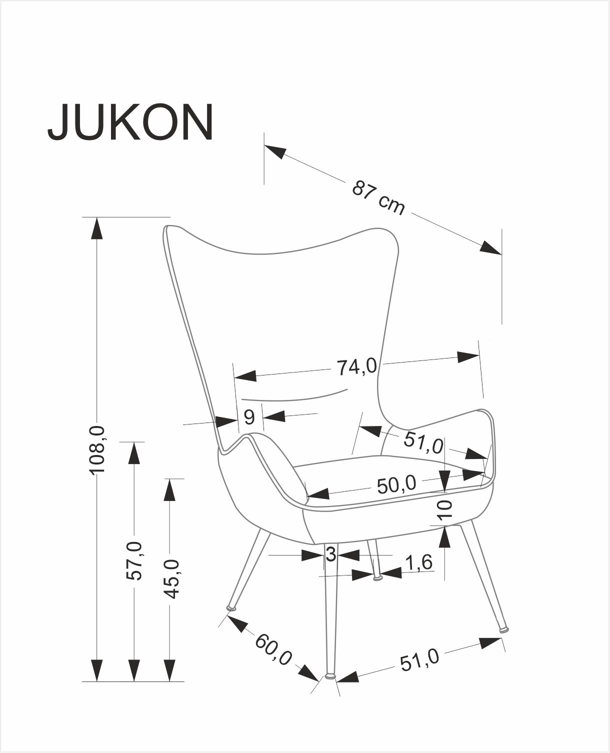Poltrona JUKON - creme - Image 3