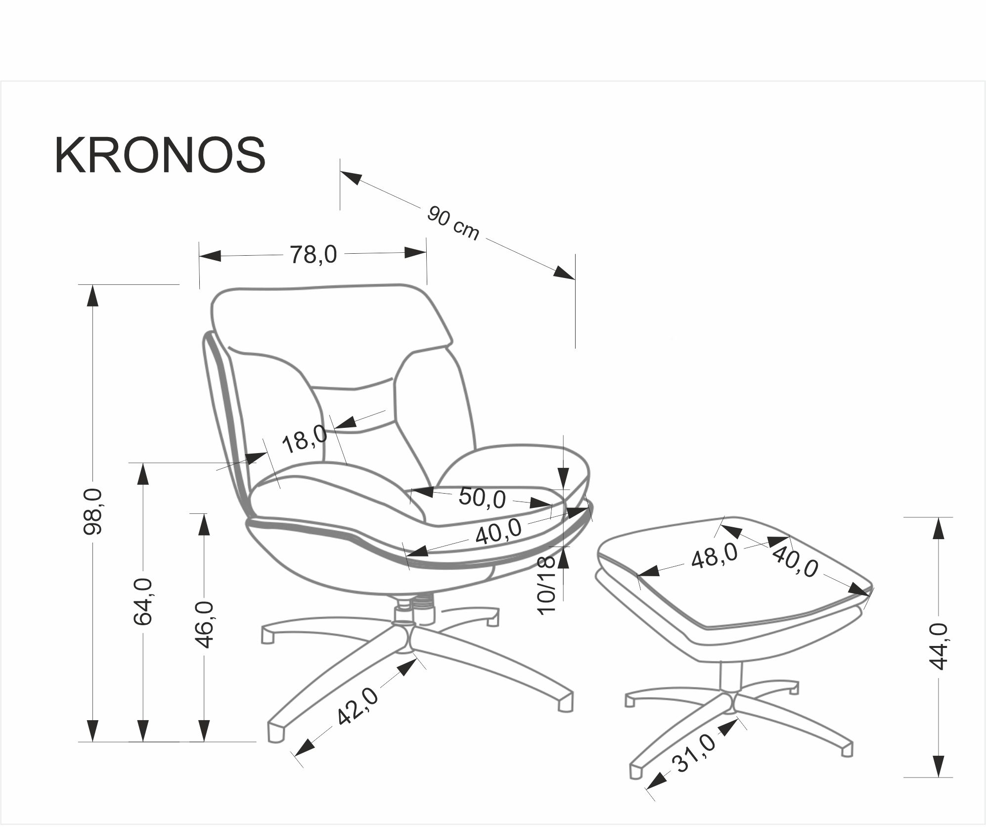 Poltrona KRONOS - bege - Image 4