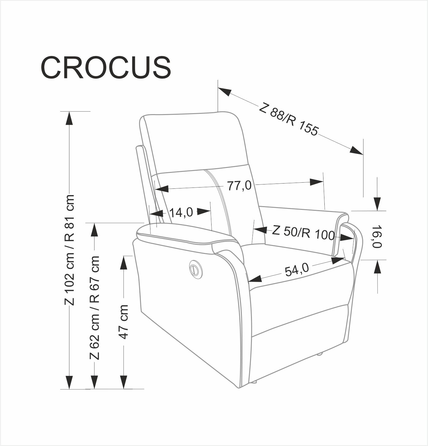 Poltrona CROCUS - bege - Image 6