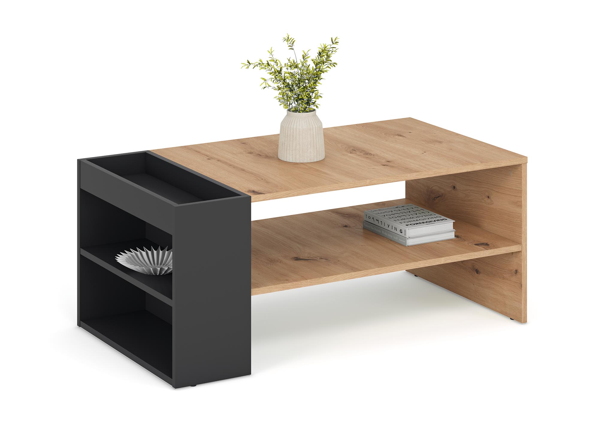 Mesa de Centro MURCIA - carvalho artisan / preto - Image 4