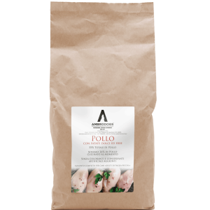 Ambrodgs crocchette monoproteiche per cani grain free con pollo e patate dolci, Mini, 2 kg