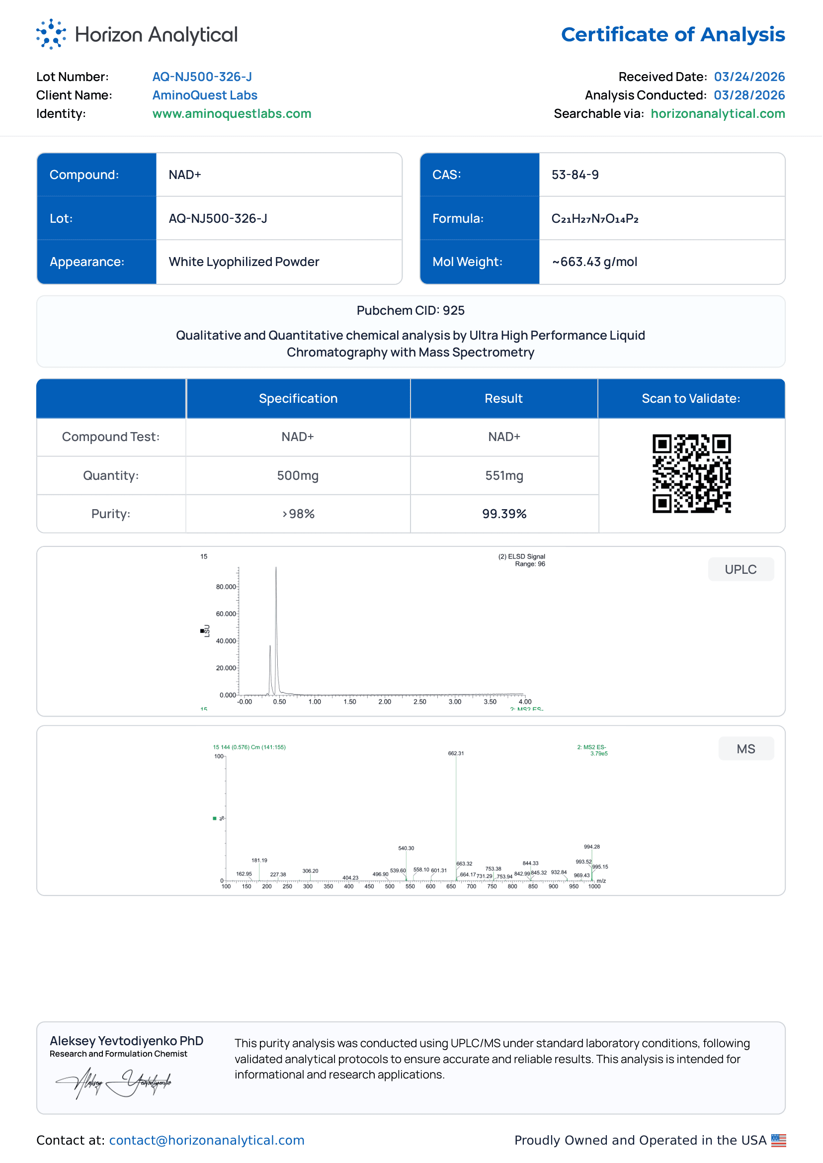 NAD+ 500mg - 10ml - Image 2