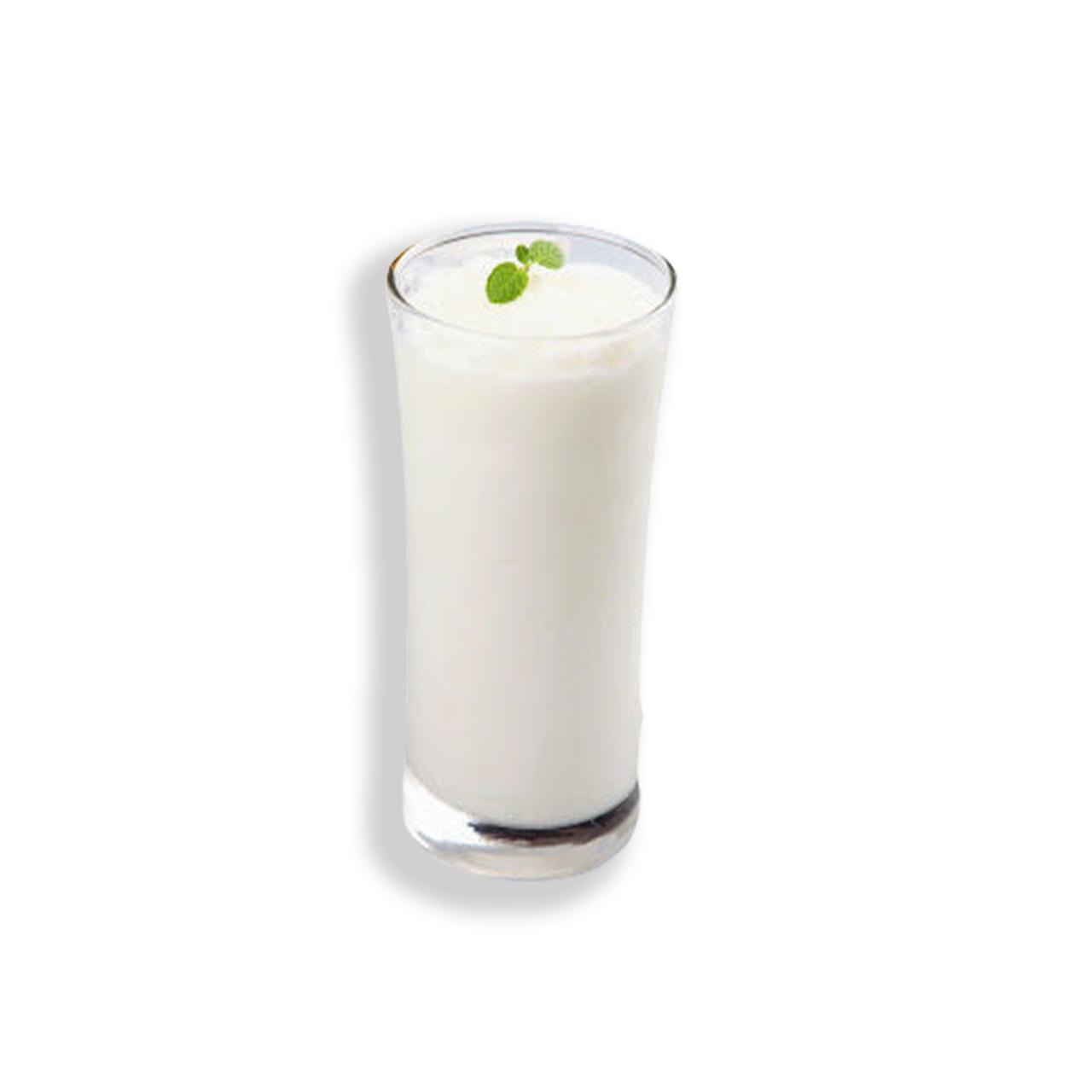 Fresh and creamy Plain Lassi made with halal ingredients at Ammonight Restaurant