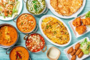 Authentic halal food served at Ammonight Restaurant in Japan – traditional Pakistani dishes in a modern dining setup