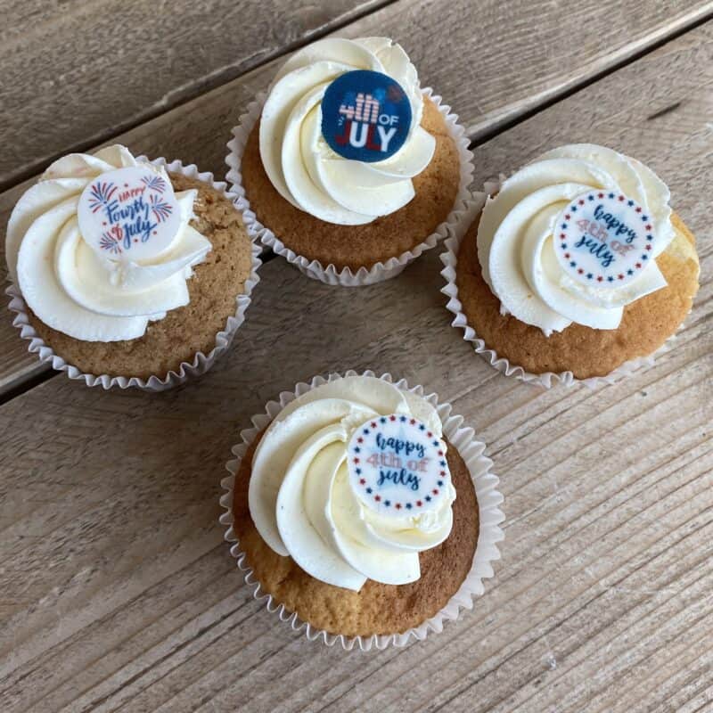 4th of July mini cupcakes