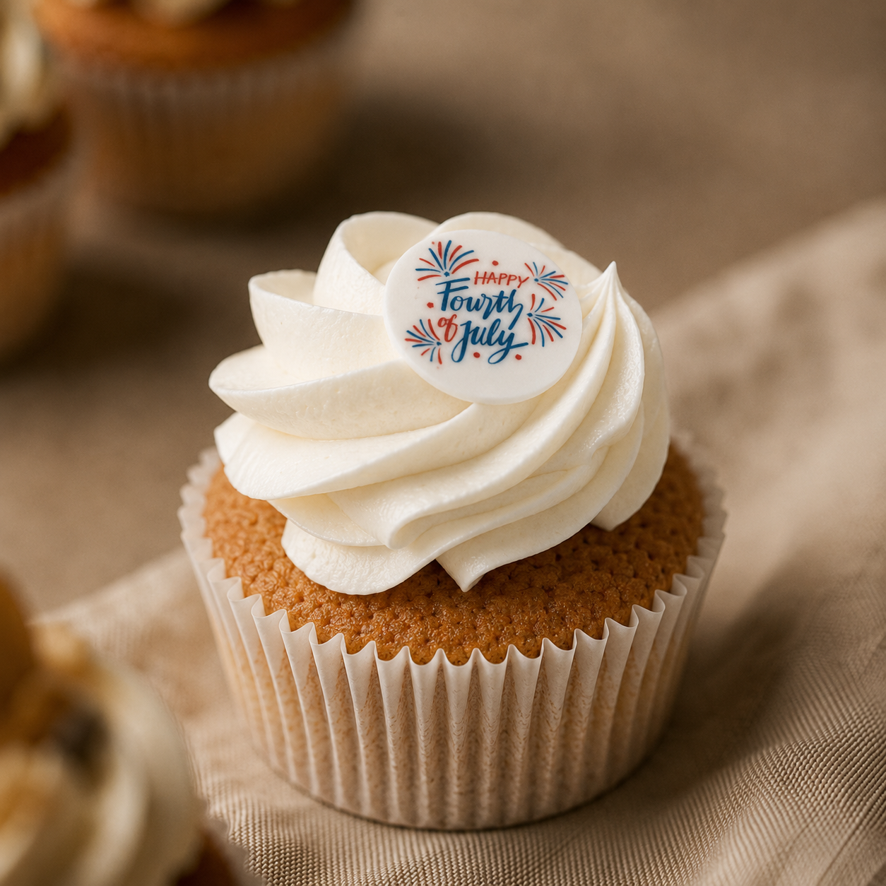 4th of july cupcake big