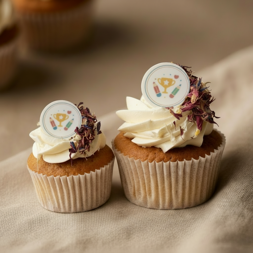 Bedankt juf meester cupcakes groot en mini