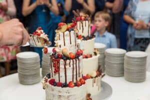 Bruiloftstaarten met fruit