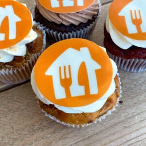 Bedrukte cupcakes