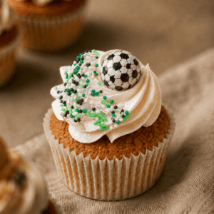 cupcake met voetbal