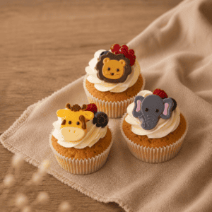 Jungle dieren cupcakes