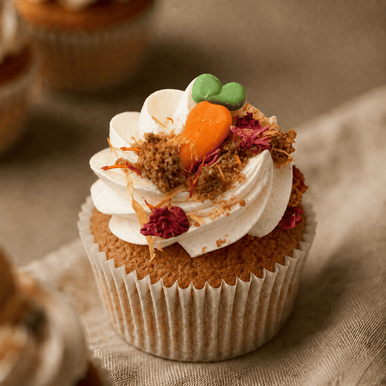 sinterklaas-cupcake met wortel