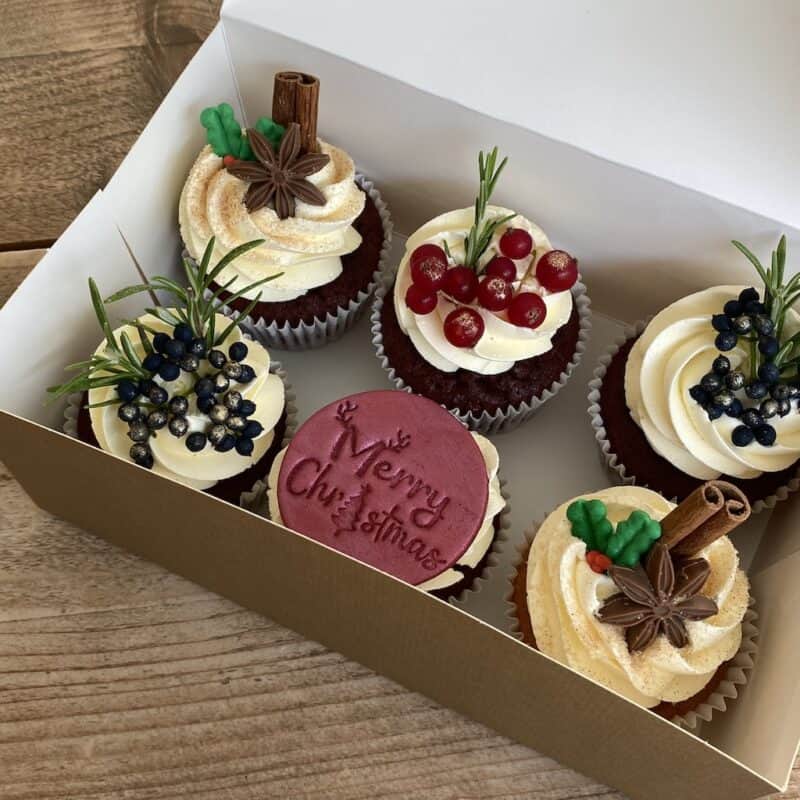 Kerst cupcakes box