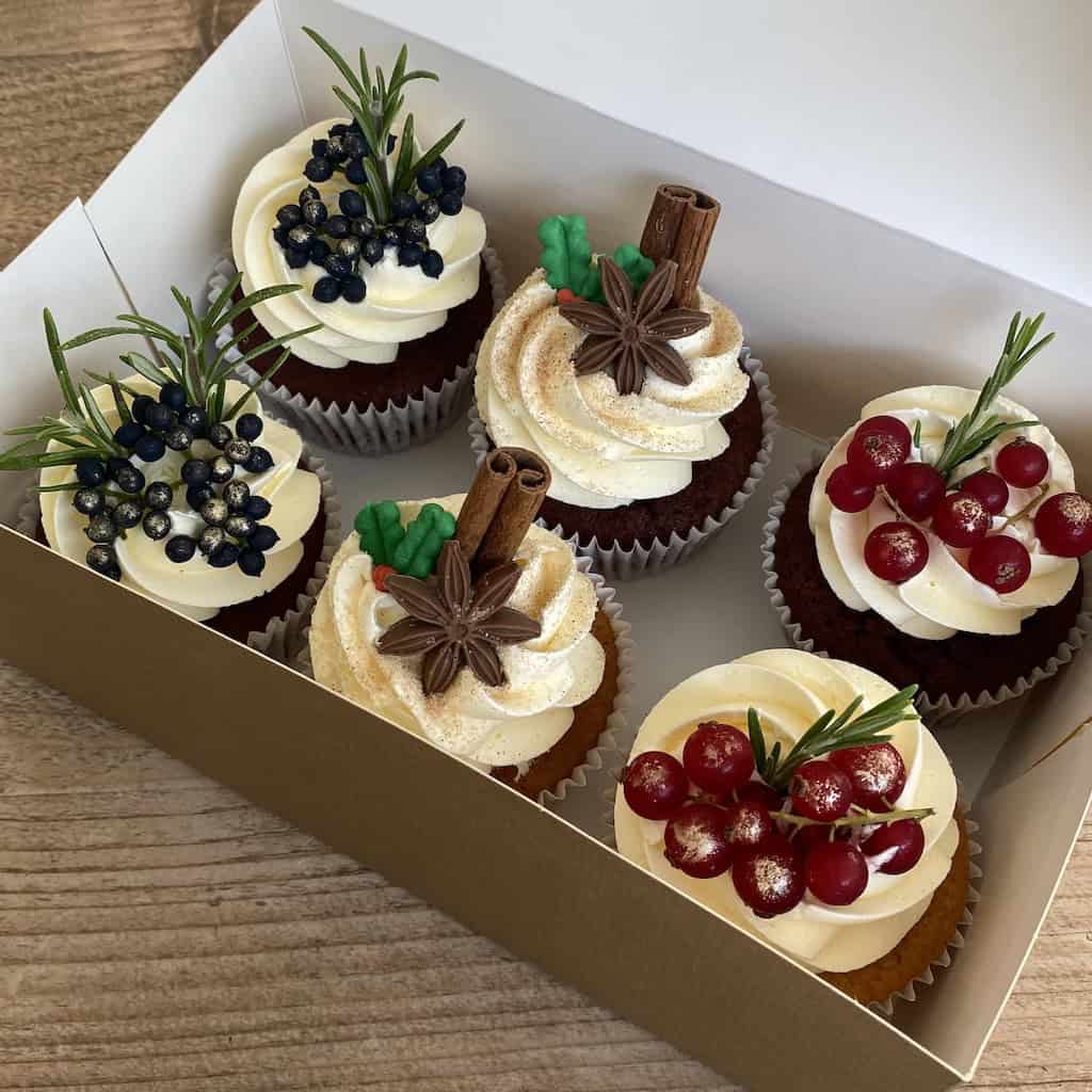 Kerst cupcakes box